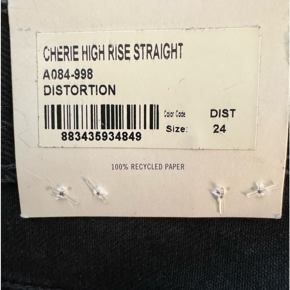 Agolde Cherie High Rise Straight Denim Jeans Distortion Size 24 - Picture 8 of 16